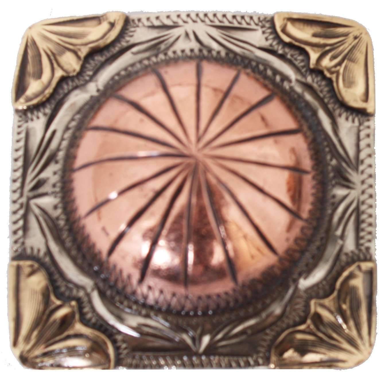 C950 - Silver/brass Square And Copper Dome Concho Concho