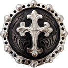 C974 - Antique Silver Cross Concho Concho