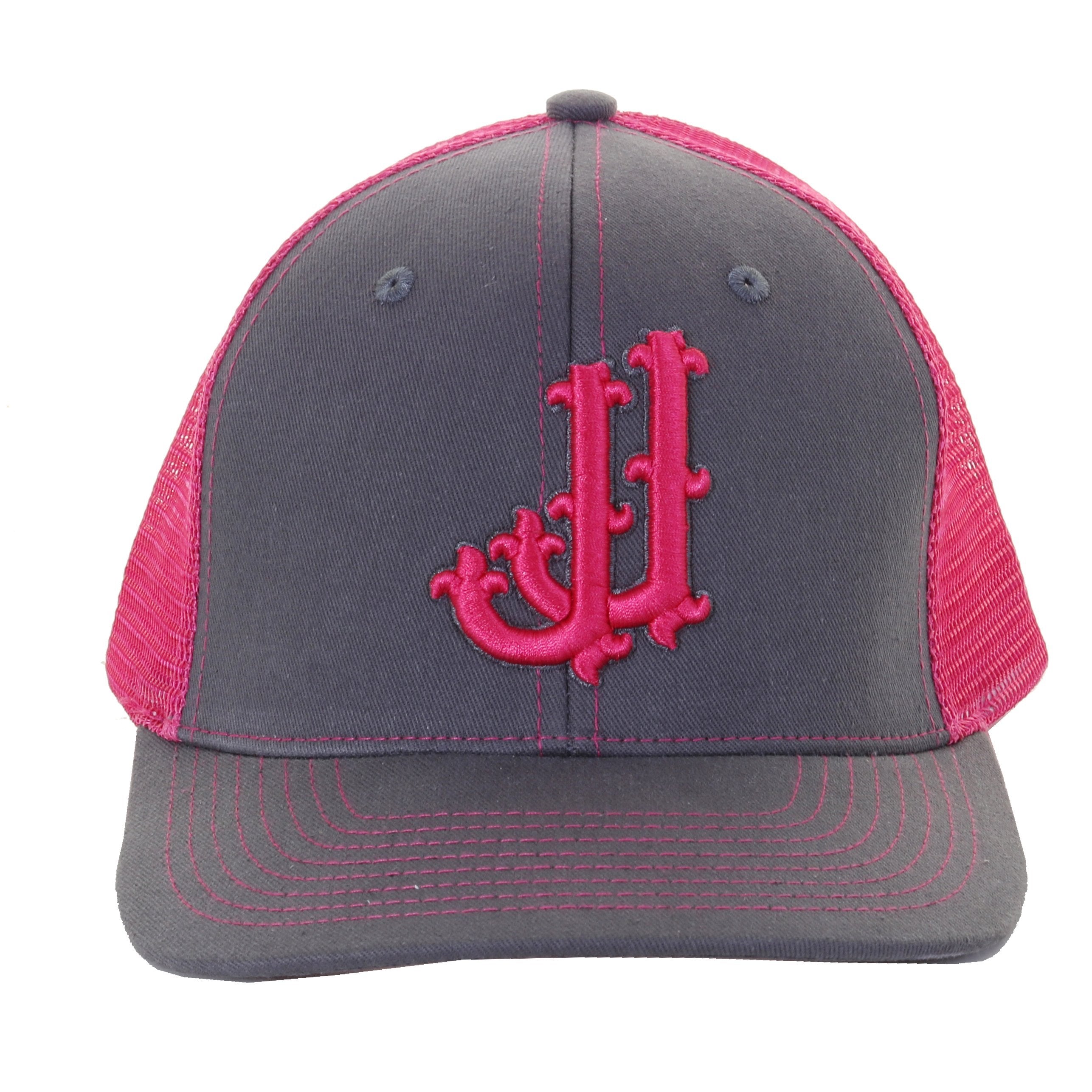 Cap45 - Charcoal And Pink Cap Cap