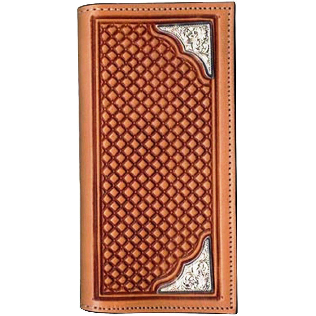 Cb12 - Hand-Tooled Checkbook Wallet Wallet