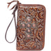 Co03 - Eagle Grey/copper Cross Clutch Organizer Handbag