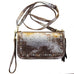 Co143 - Vintage Metallic Base Clutch Organizer Handbag