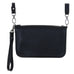 Co163 - Black Chap Studded Clutch Organizer Handbag