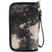 Co189 - Acid Wash Black And Gold Hair Clutch Organizer Handbag