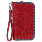 Co205 - Red Floral Print Clutch Organizer Handbag