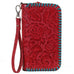 Co205 - Red Floral Print Clutch Organizer Handbag