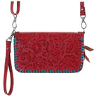 Co205 - Red Floral Print Clutch Organizer Handbag