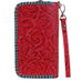 Co205 - Red Floral Print Clutch Organizer Handbag