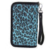 Co209 - Cheetah Turquoise Suede Clutch Organizer Handbag