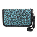 Co209 - Cheetah Turquoise Suede Clutch Organizer Handbag