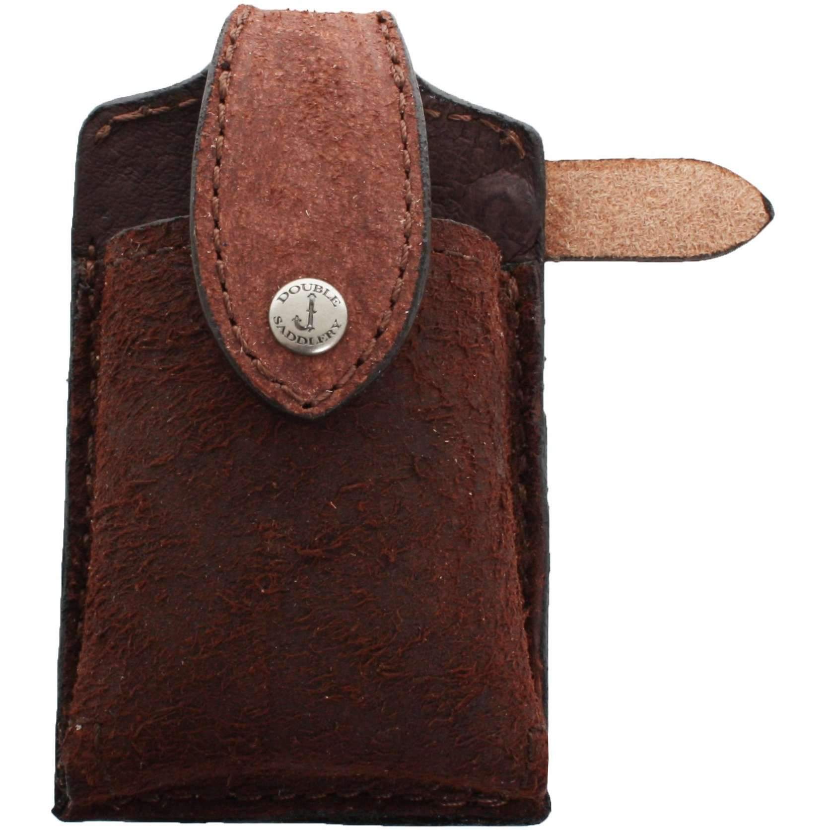 CPC46 - Brown Rough Out Leather Cell Phone Holder - Double J