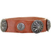Cuf101 - 1 Harness Leather Concho Cuff Jewelry
