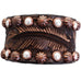 Cuf11/203 - 1-1/2 Brown Vintage Feather Tooled Cuff Jewelry