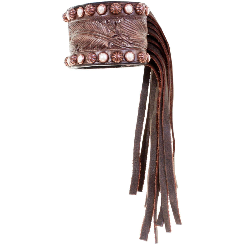 Cuf233 - 2 Brown Vintage Feather Cuff Jewelry