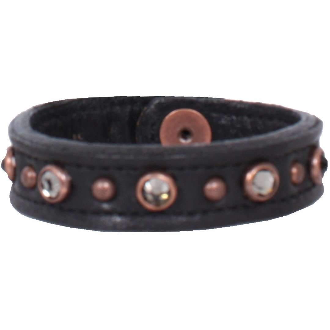 Cuf3/418 - 3/4 Black Chap Cuff Jewelry