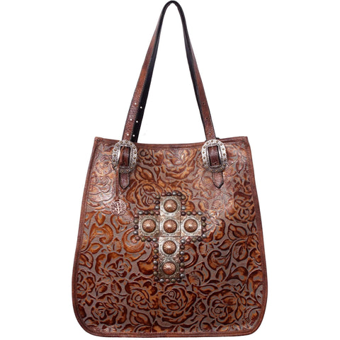 Db03 - Eagle Grey/copper Floral Doctors Bag Handbag