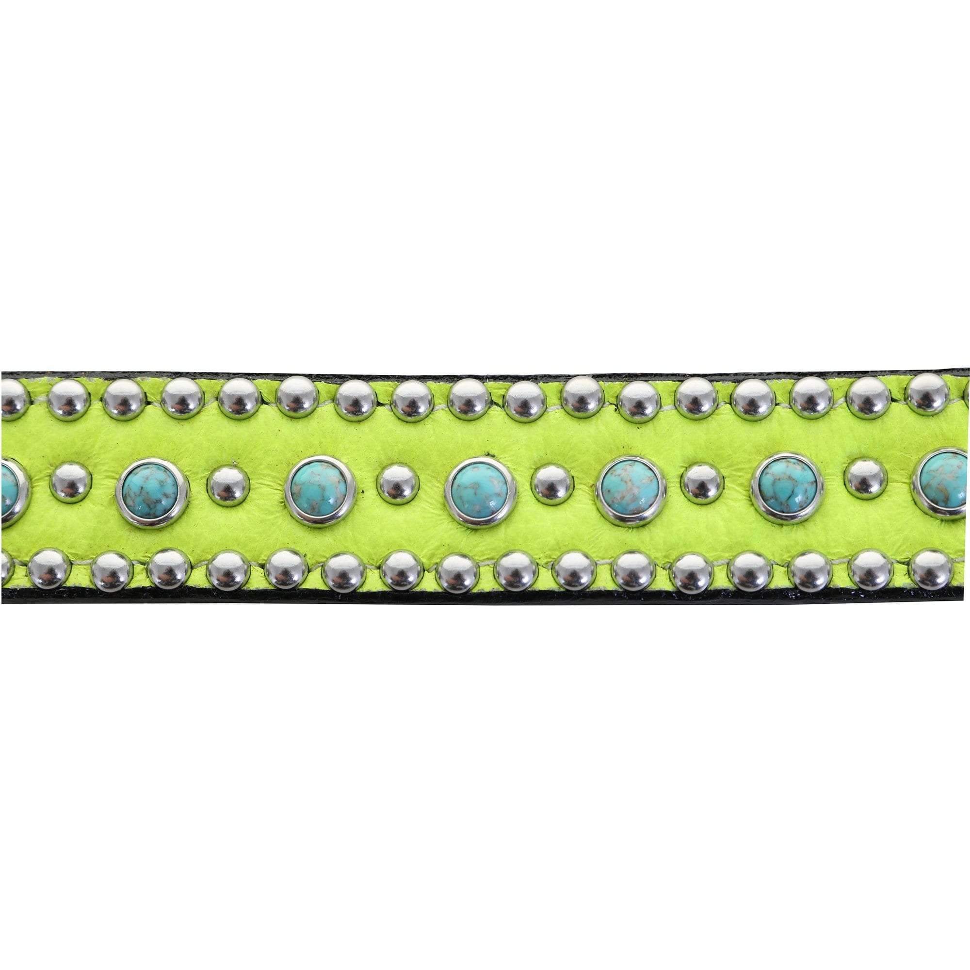 Dc42 - Neon Green Leather Dog Collar Accessories