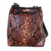 Dp07 -Copperhead Snake Print Drawstring Pouch Purse Handbag