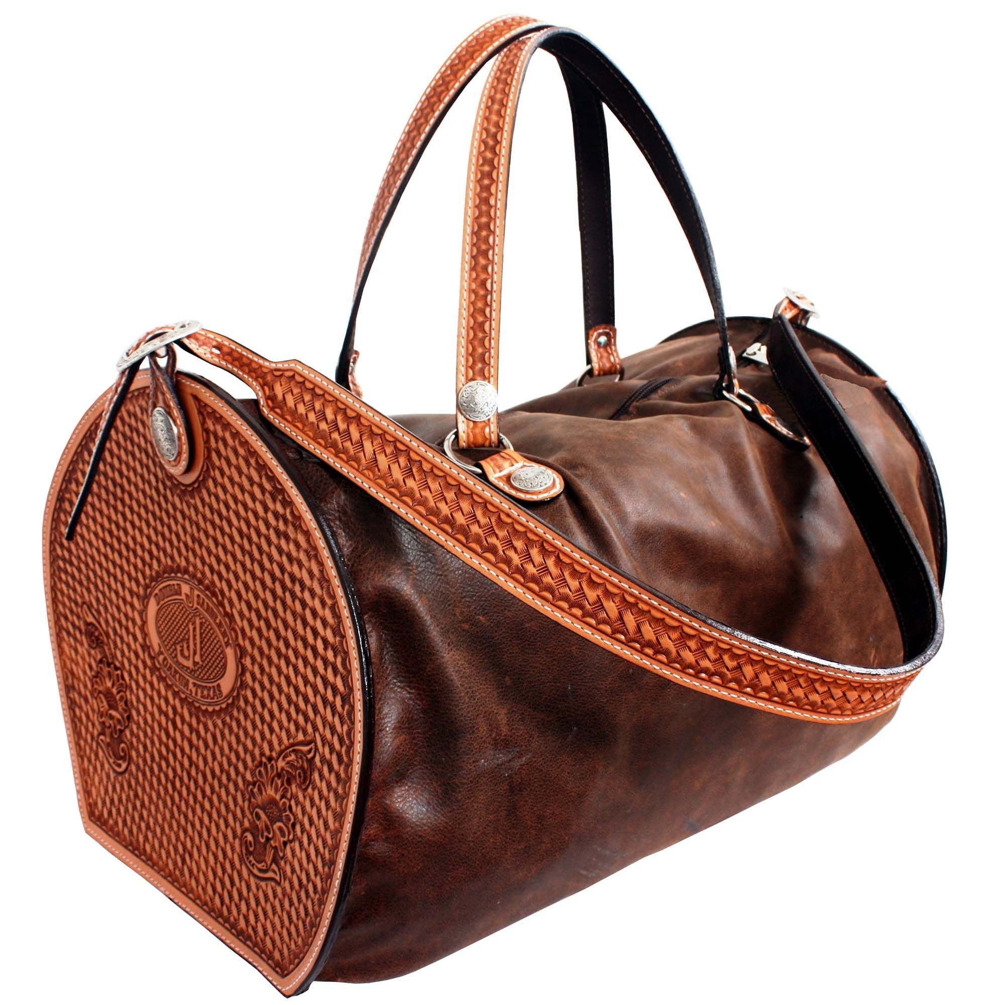 Duf01 - Tooled Leather Duffle Bag Accessories