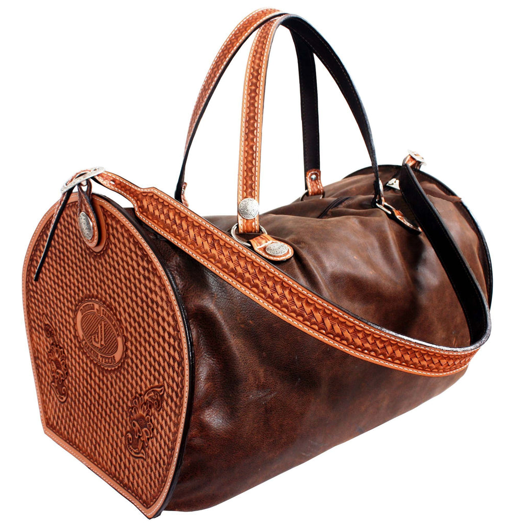 Duf01 - Tooled Leather Duffle Bag Accessories