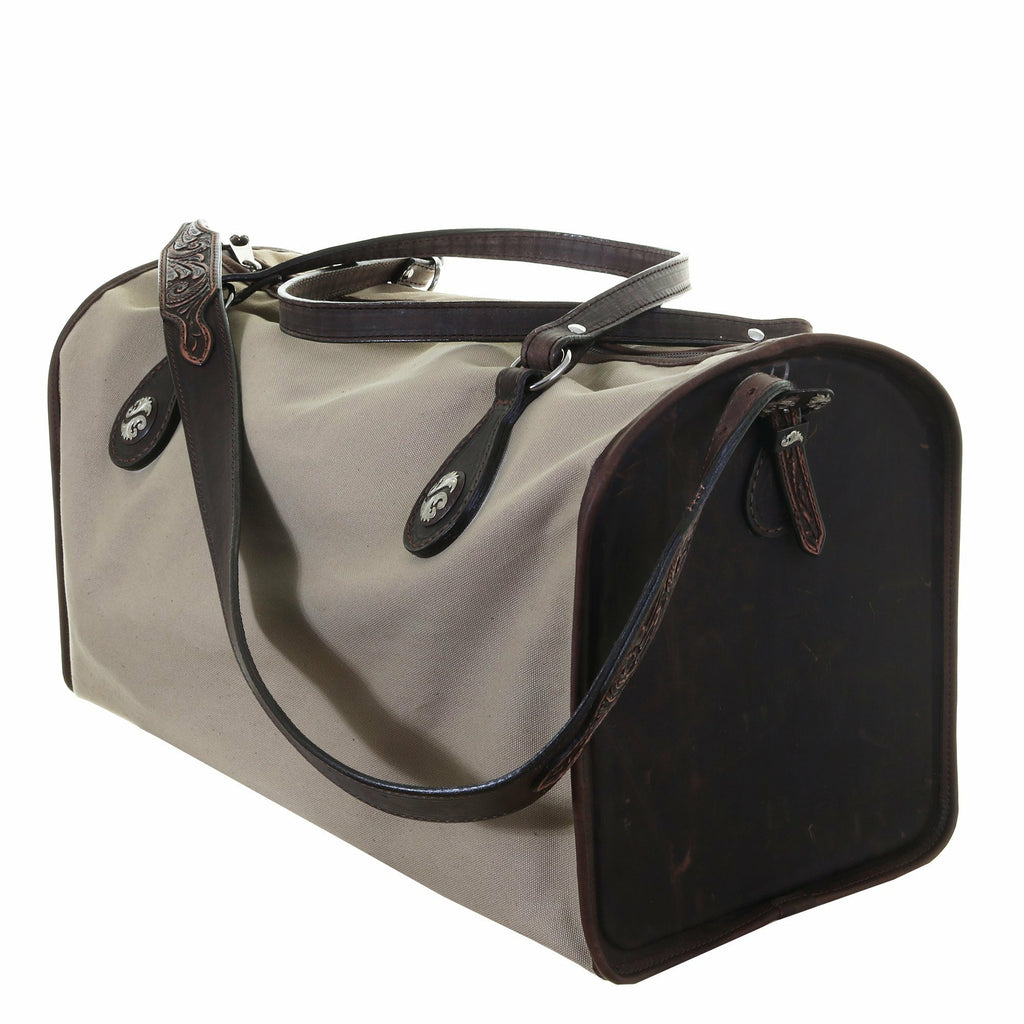 DUF14C - Khaki Canvas Duffel Bag