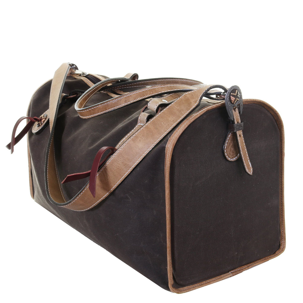 DUF15A - Brown Canvas Duffel Bag