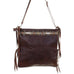 Es05 - Chocolate Pull-Up Inlayed Envelope Satchel Handbag