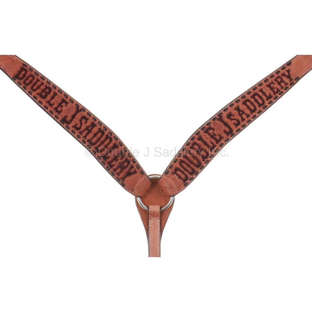 Bc690 - Natural Rough Out Double J Breast Collar Tack