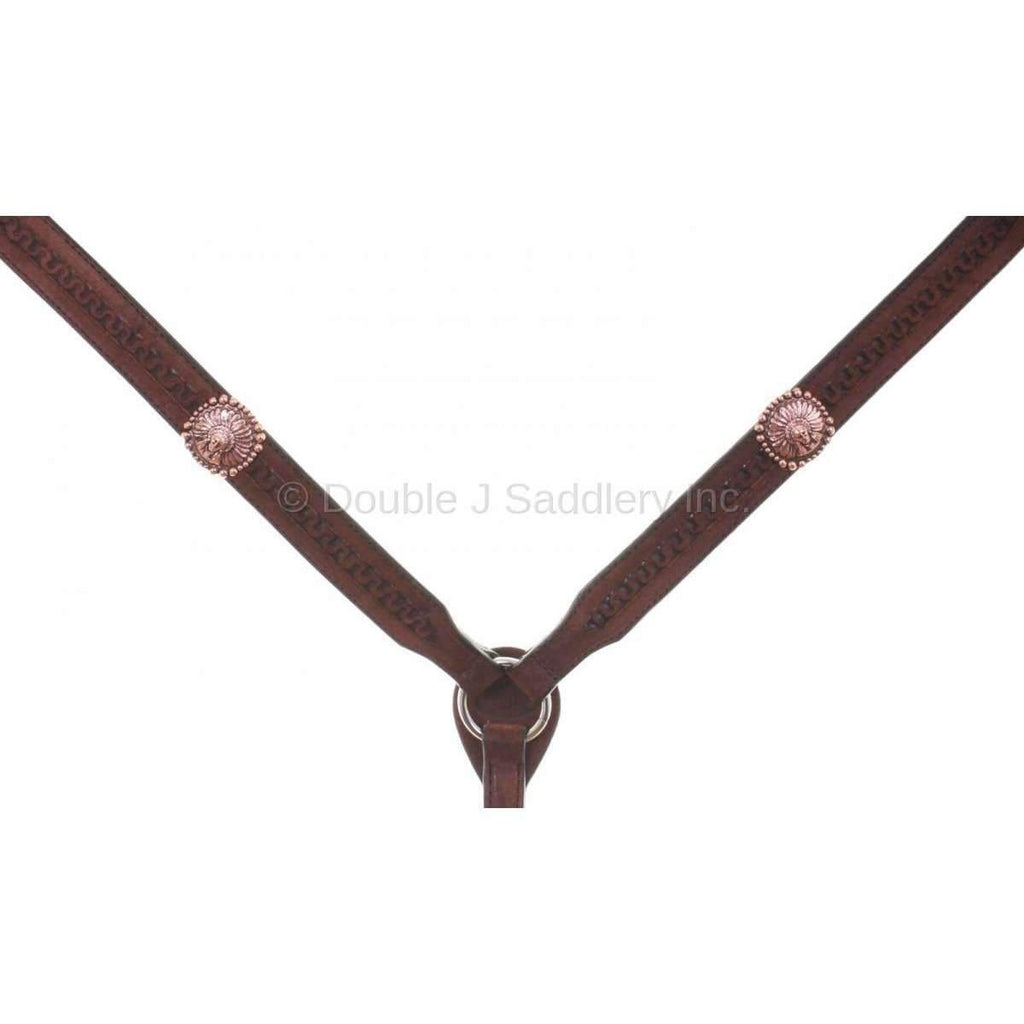 Bc689 - Brown Rough Out Breast Collar Tack