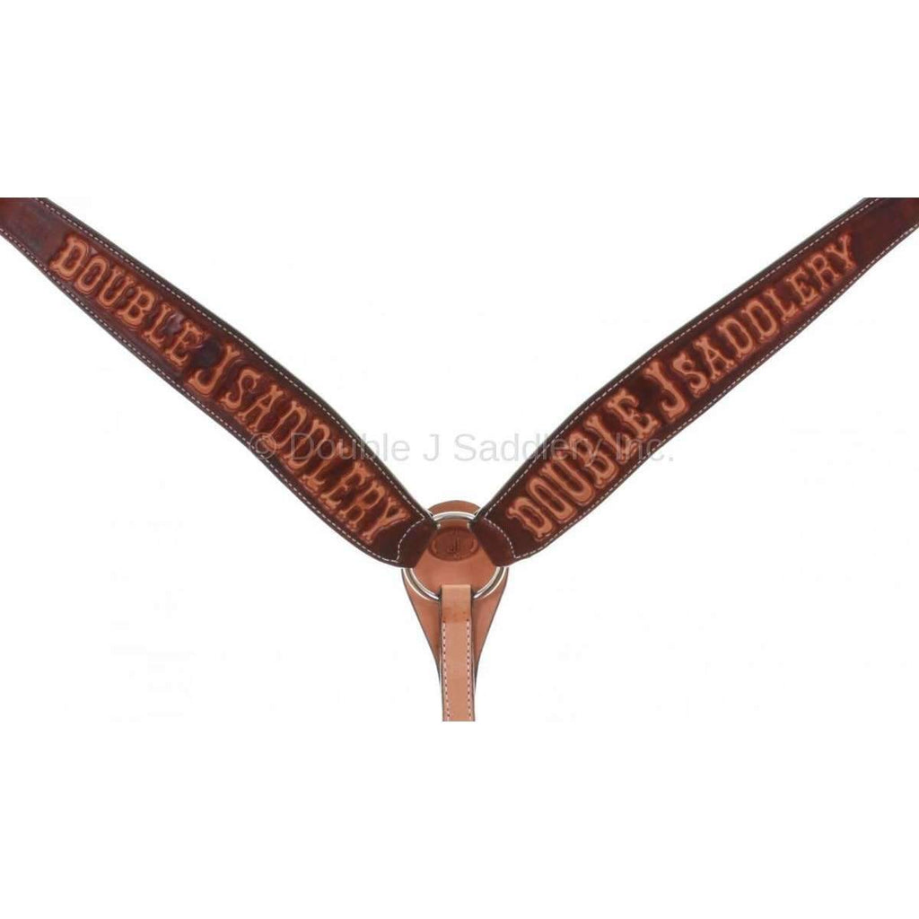 Bc693 - Cognac Leather Double J Breast Collar Tack