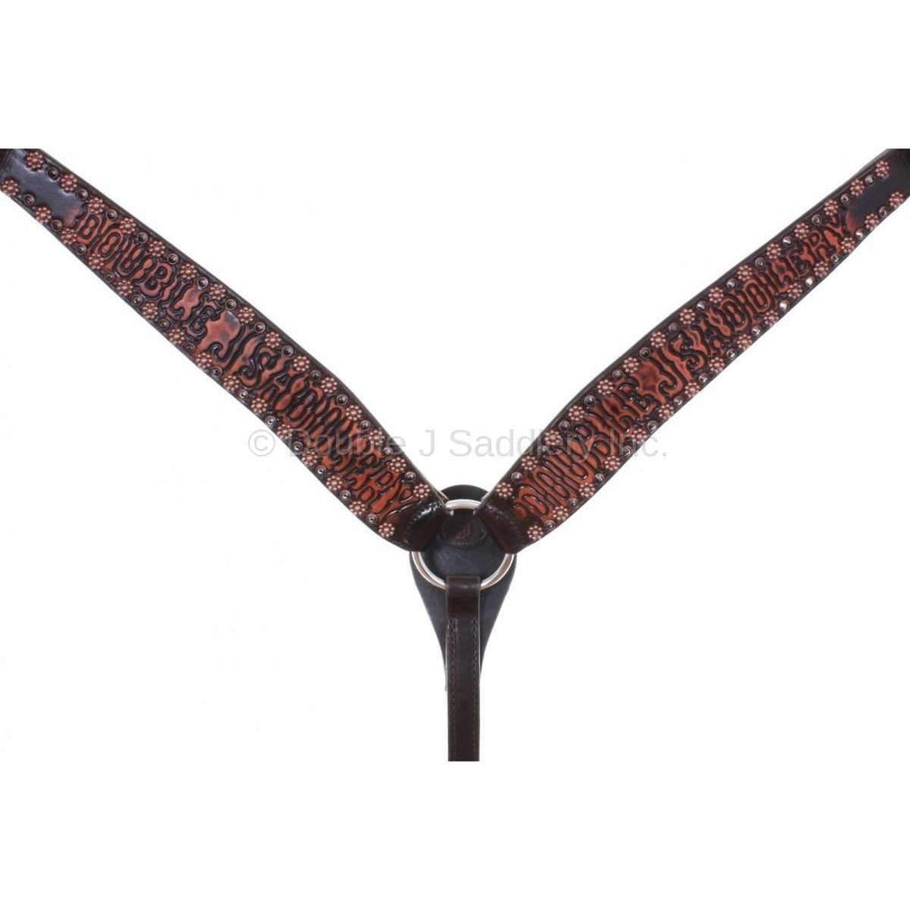 Bc707 - Brown Vintage Double J Breast Collar Tack