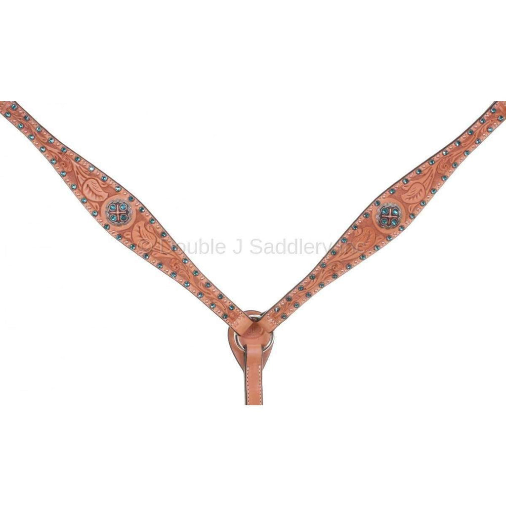 Bc761 - Natural Leather Breast Collar Tack
