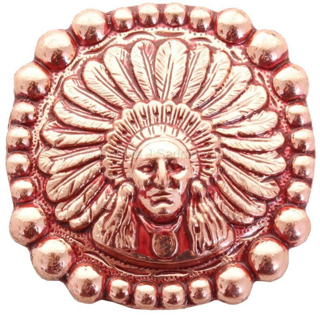 C1013B - Copper Indian Head Concho Concho