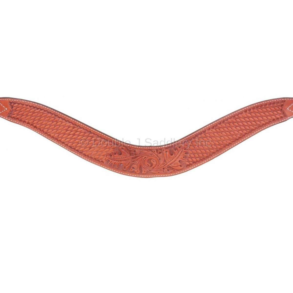 Bc793 - Chestnut Tooled Breast Collar Tack