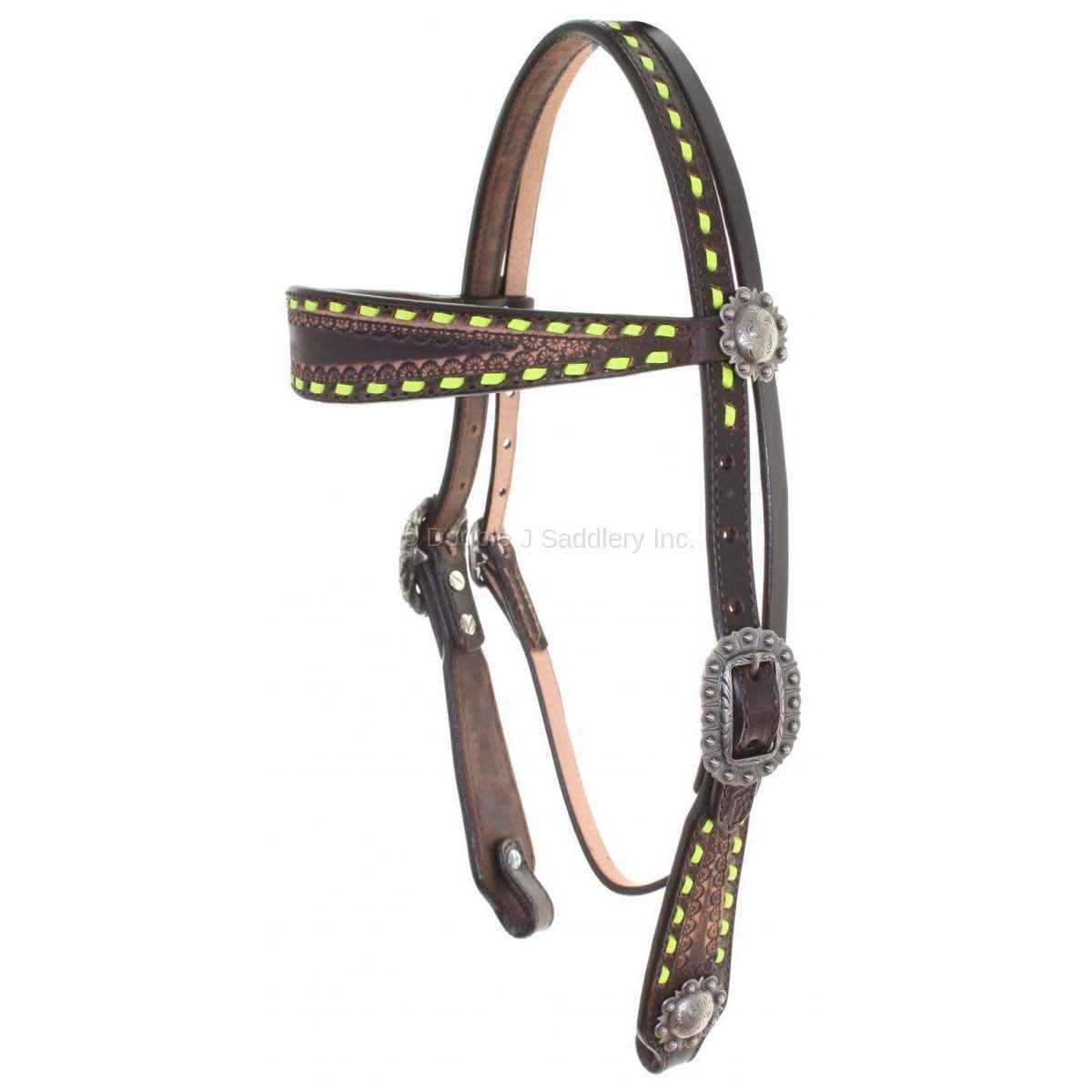 H826B - Brown Vintage Headstall Tack
