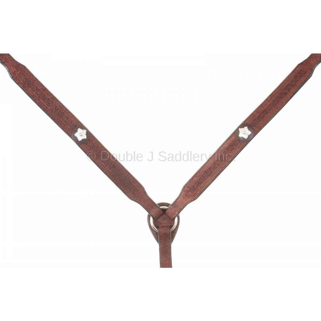 Bc816 - Brown Rough Out Breast Collar Tack