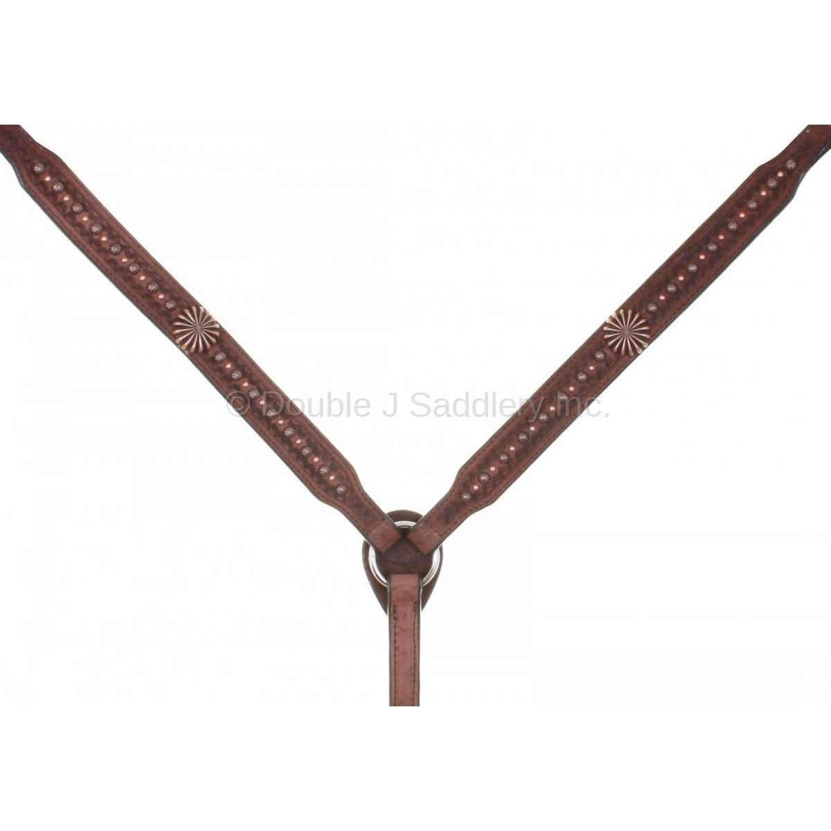 Bc825 - Brown Rough Out Breast Collar Tack