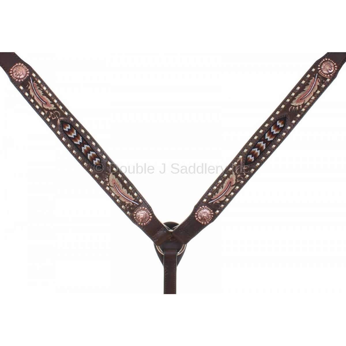 Bc827 - Brown Vintage Breast Collar Tack