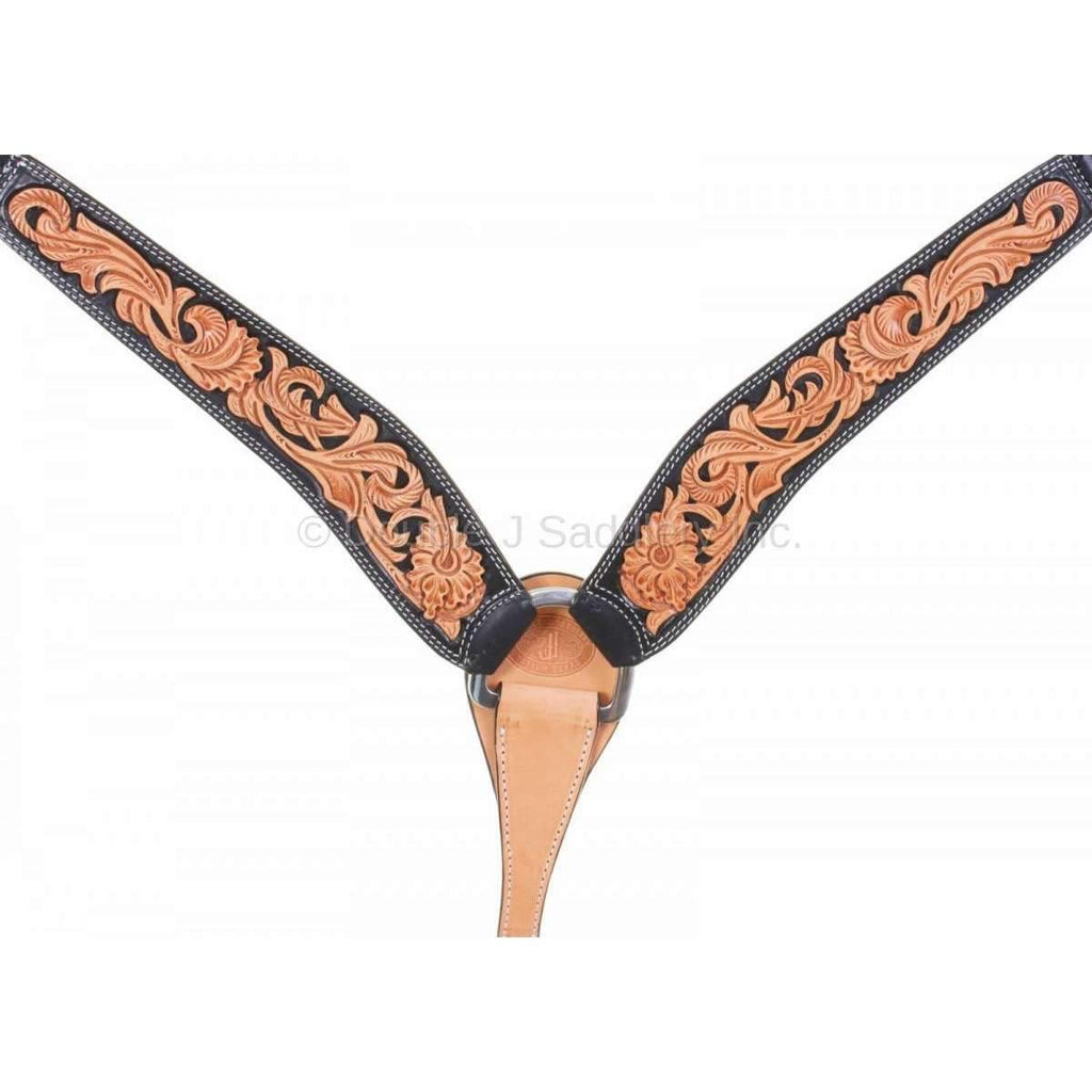 Bc872 - Tooled And Dyed Breast Collar Tack