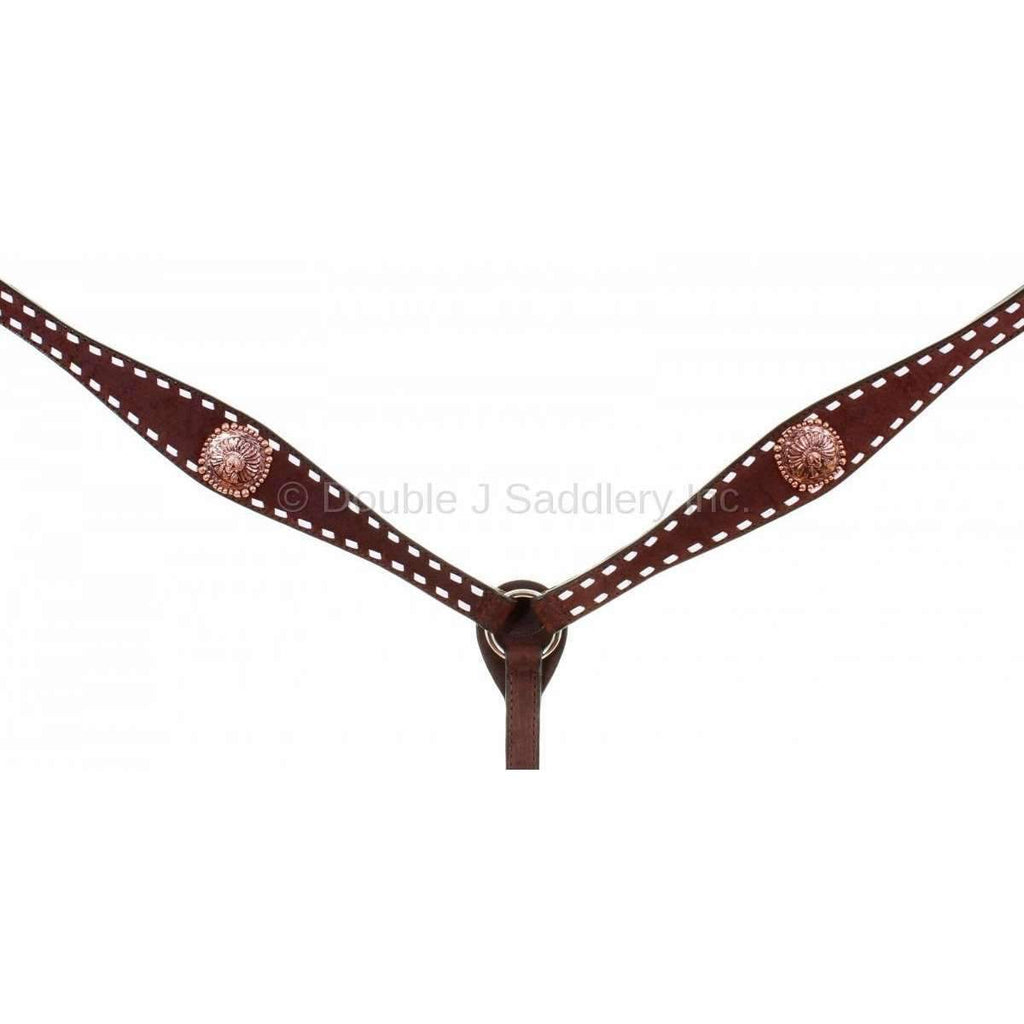 Bc720A - Brown Rough Out Breast Collar Tack