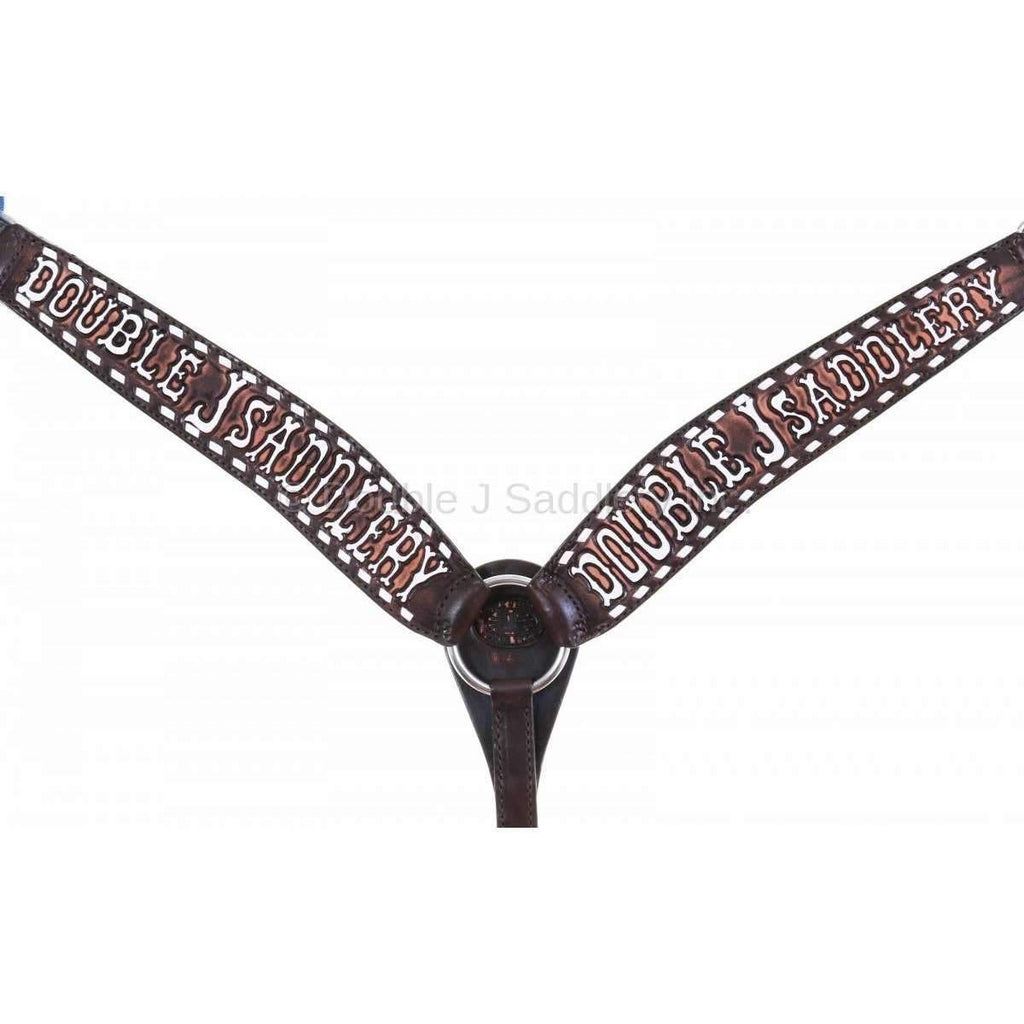 Bc494Sh - Brown Vintage Double J Breast Collar Tack