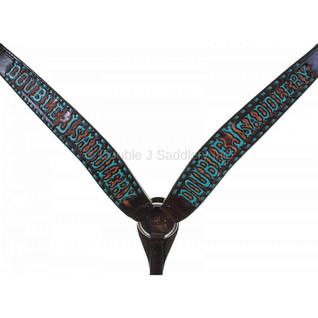 Bc494B - Brown Vintage Double J Breast Collar Tack