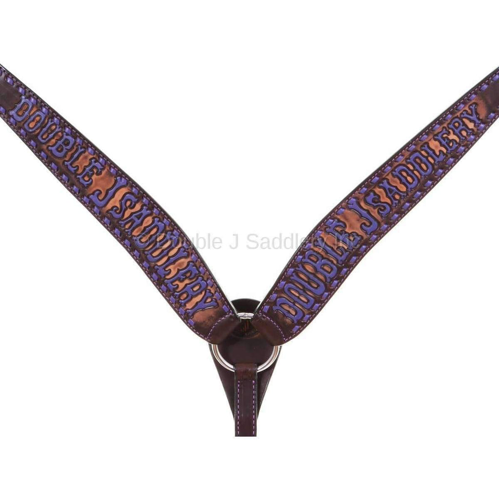 Bc961 - Brown Vintage Double J Breast Collar Tack