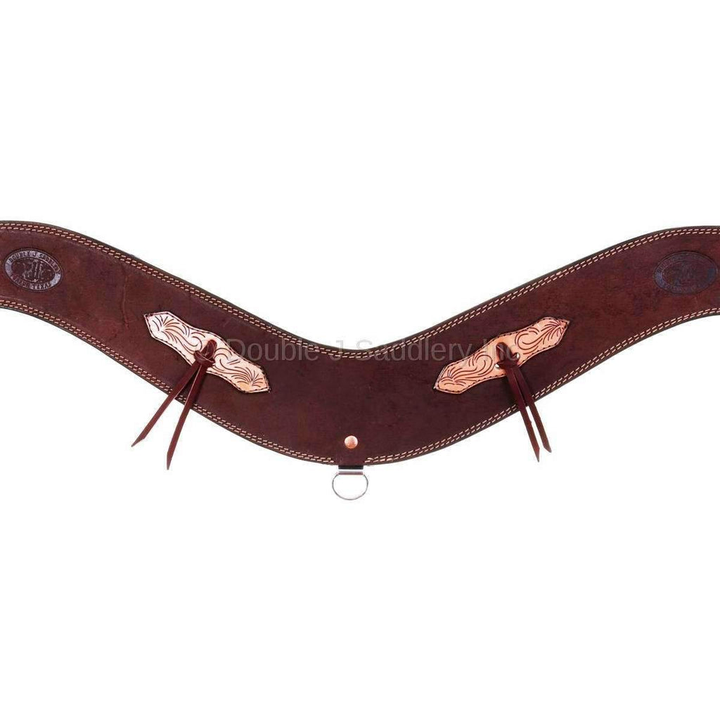 Bc965 - Brown Rough Out Overlay Breast Collar Tack