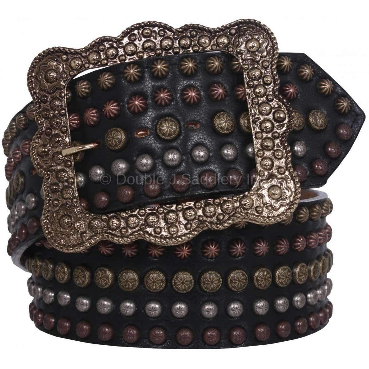 B728 - Black Studded Belt Belt