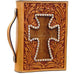 Bible02 - Hand-Tooled & Roan Cowhide Cross Bible Cover Accessories