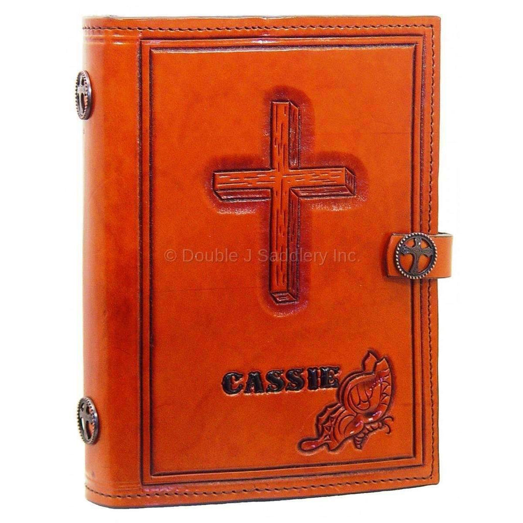 Bible09 - Hand-Tooled Chestnut Bible Cover Accessories