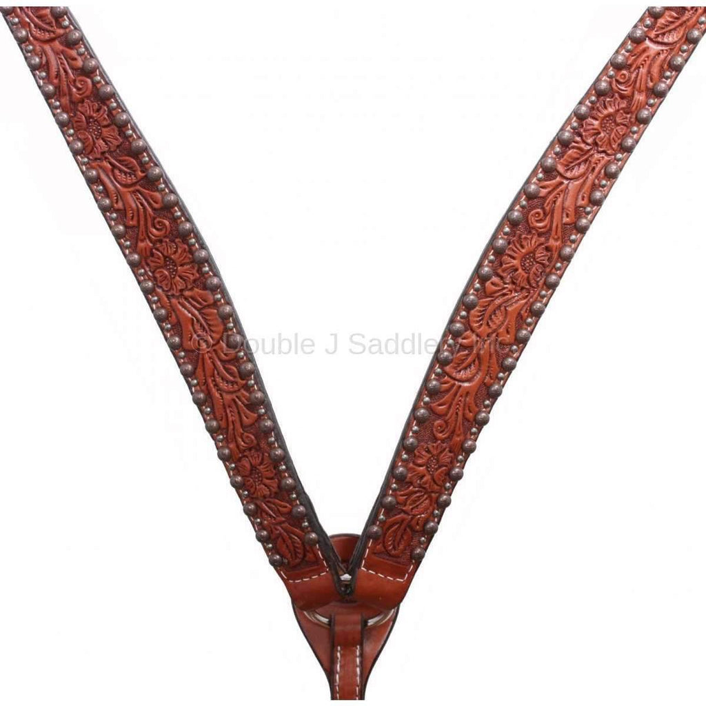 Bc077 - Hand-Tooled Chestnut Breast Collar Tack