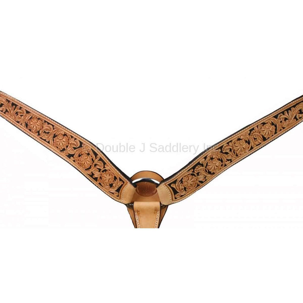 Bc114 - Natural Leather Hand-Tooled Breast Collar Tack