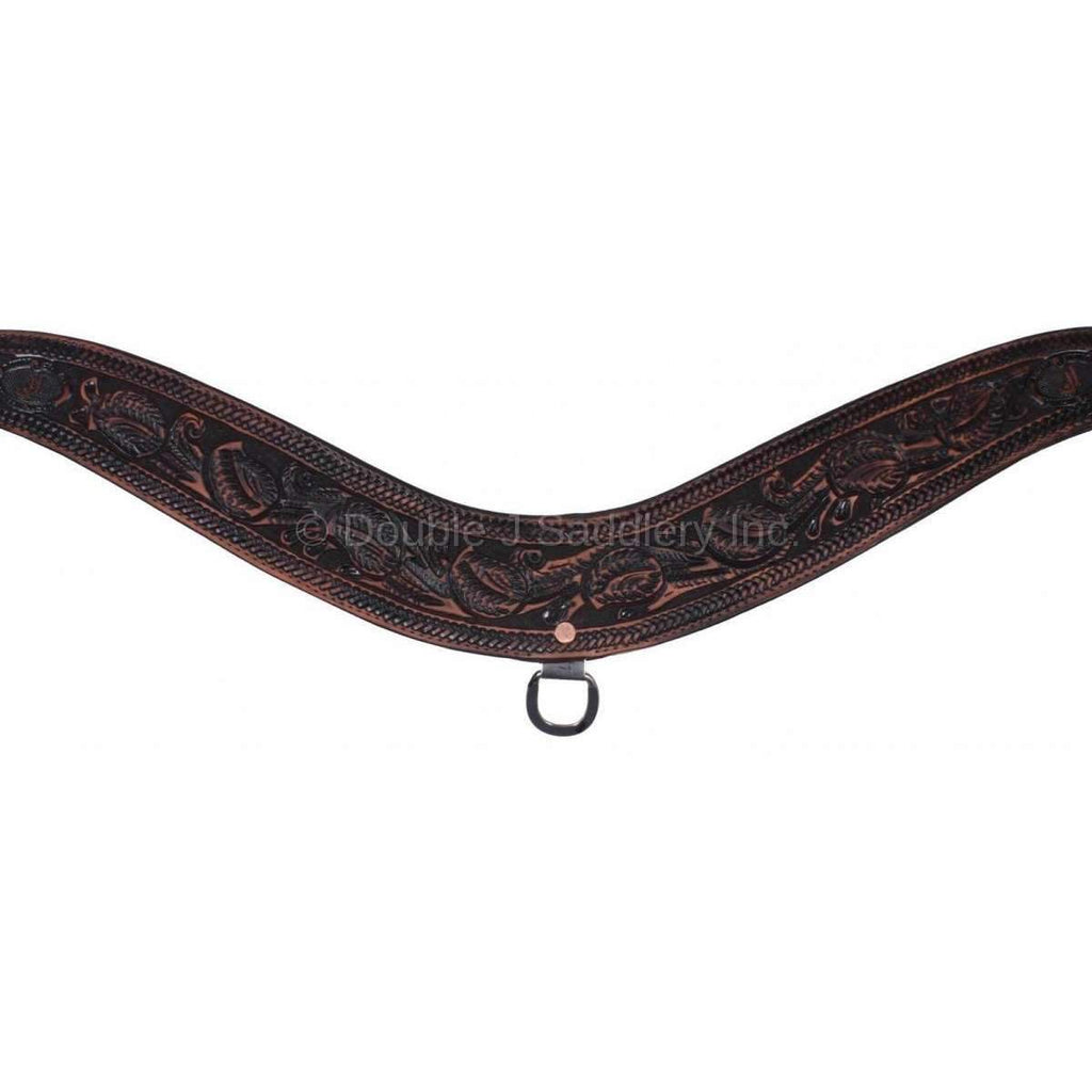 Bc046 - Vintage Brown Hand-Tooled Breast Collar Tack